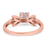 Art Deco Round Natural Stone Floral Ring