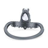 Pear Teardrop Natural Stone Wedding Ring