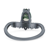 Pear Teardrop Natural Stone Wedding Ring