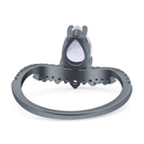 Pear Teardrop Natural Stone Wedding Ring