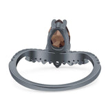 Pear Teardrop Natural Stone Wedding Ring