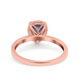 Pear Teardrop Natural Stone Solitaire Ring