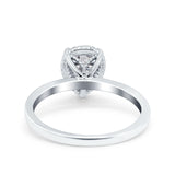 Pear Teardrop Natural Stone Solitaire Ring