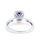 Pear Teardrop Natural Stone Solitaire Ring