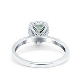 Pear Teardrop Natural Stone Solitaire Ring