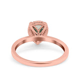 Pear Teardrop Natural Stone Solitaire Ring