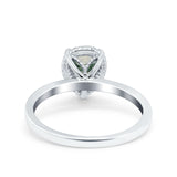 Pear Teardrop Natural Stone Solitaire Ring