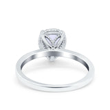 Pear Teardrop Natural Stone Solitaire Ring