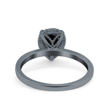 Pear Teardrop Natural Stone Solitaire Ring