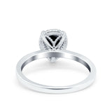 Pear Teardrop Natural Stone Solitaire Ring