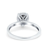 Pear Teardrop Natural Stone Solitaire Ring