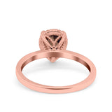 Pear Teardrop Natural Stone Solitaire Ring