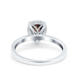 Pear Teardrop Natural Stone Solitaire Ring