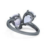 Pear Teardrop Natural Stone Wedding Ring