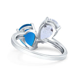 Pear Teardrop Natural Stone Wedding Ring