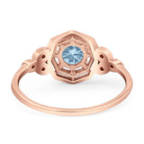 Art Deco Round Natural Stone Beaded Ring