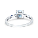 Minimalist Round Natural Stone Art Deco Ring