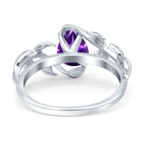 Pear Teardrop Leaf Vintage Style Ring