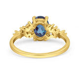 Art Deco Lab Alexandrite Silver Ring