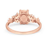 Art Deco Moissanite Silver Ring