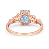 Art Deco Natural Aquamarine Silver Ring