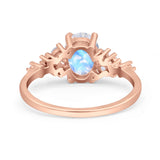 Art Deco Natural Moonstone Silver Ring