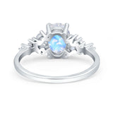 Art Deco Natural Moonstone Silver Ring