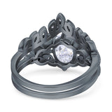 Vintage Oval Leaf Style Chevron Ring
