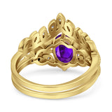 Vintage Oval Leaf Style Chevron Ring