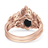 Vintage Oval Leaf Style Chevron Ring
