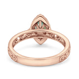Marquise Halo Filigree Ring