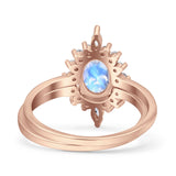 Two Piece Oval Curved Contour Silver Ring