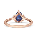 Pear Teardrop Vintage Style Ring