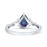 Pear Teardrop Vintage Style Ring