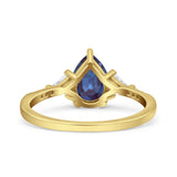 Pear Teardrop Vintage Style Ring