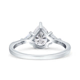 Pear Teardrop Vintage Style Ring