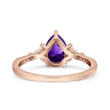 Pear Teardrop Vintage Style Ring