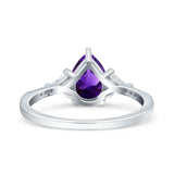 Pear Teardrop Vintage Style Ring