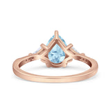 Pear Teardrop Vintage Style Ring