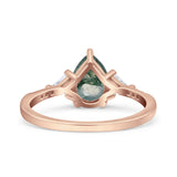 Pear Teardrop Vintage Style Ring