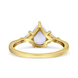 Pear Teardrop Vintage Style Ring