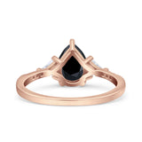 Pear Teardrop Vintage Style Ring