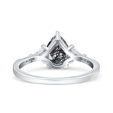 Pear Teardrop Vintage Style Ring
