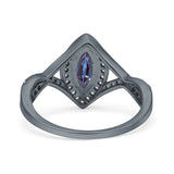 Art Deco Marquise Split Shank Ring