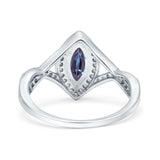 Art Deco Marquise Split Shank Ring