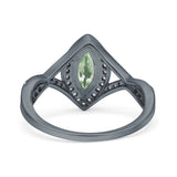 Art Deco Marquise Split Shank Ring