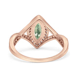 Art Deco Marquise Split Shank Ring