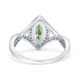 Art Deco Marquise Split Shank Ring