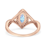 Art Deco Marquise Split Shank Ring