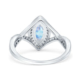 Art Deco Marquise Split Shank Ring